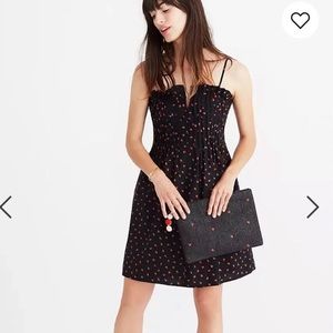 Madewell Pintuck cami dress in fresh strawberry